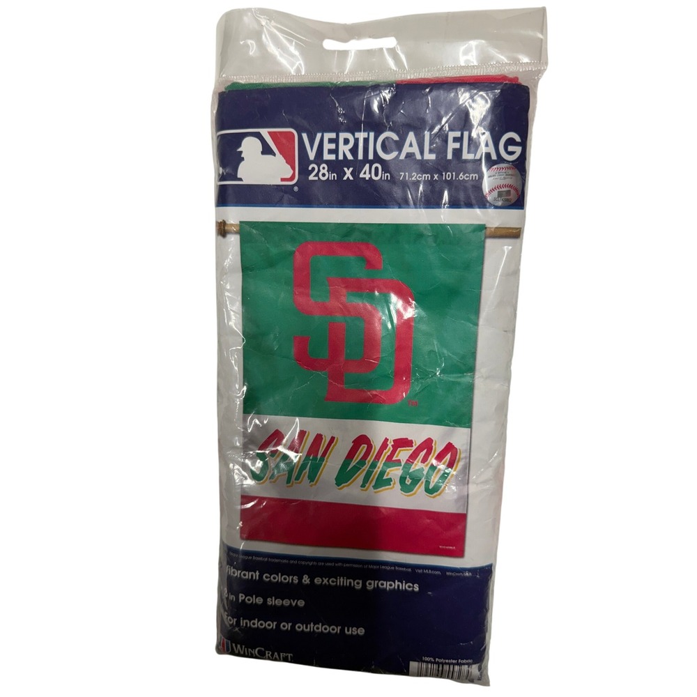MLB San Diego Padres WinCraft Vertical Flag 28x40 City Connect Colors New